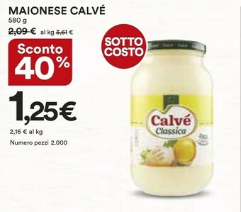 Coop Calvè Maionese offerta