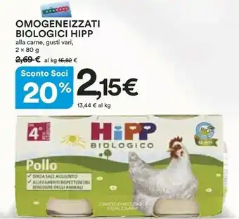 Coop Hipp Omogeneizzati Biologici offerta