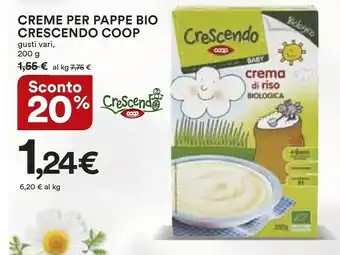 Coop Coop Creme Per Pappe Bio Crescendo Crema Di Riso offerta