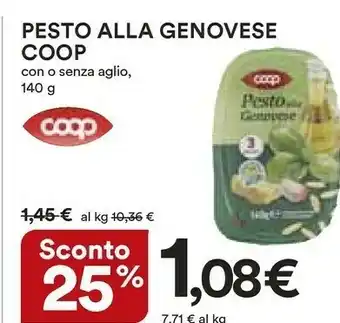 Coop Coop - Pesto Alla Genovese 140 G(ml) offerta