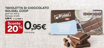 Coop Coop Tavoletta Di Cioccolato Solidal offerta
