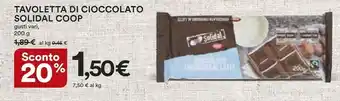 Coop Coop Tavoletta Di Cioccolato Solidal offerta