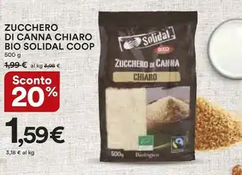 Coop Coop Zucchero Di Canna Ochiaro Bio Solidal offerta