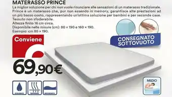 Coop Materasso Prince offerta