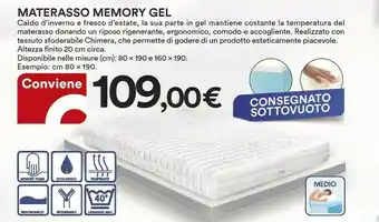 Coop Materasso Memory Gel offerta