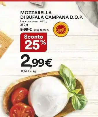 Coop Mozzarella Di Bufala Campana Dop Bocconcino/ Ciuffo 250 G offerta