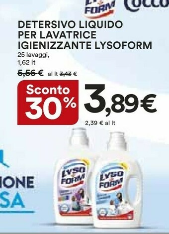 Coop Lysoform Detersivo Liquido Per Lavatrice Igienizzante offerta