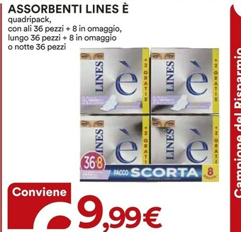Coop Lines Assorbenti offerta