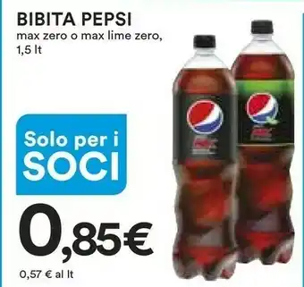 Coop Pepsi Max Zero Zucchero 1500 G(ml) offerta