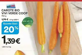 Ipercoop Vivi verde coop Carote Bio Vivi Verde offerta