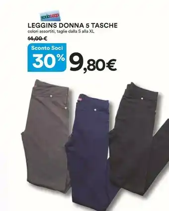 Ipercoop Leggins Donna 5 Tasche offerta
