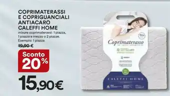 Ipercoop Caleffi Coprimaterassi E Copriguanciali Antiacaro 1 Piazza Home offerta