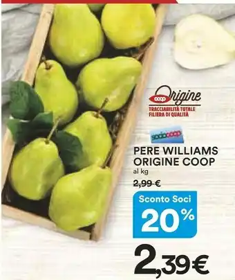 Ipercoop Pere Williams Origine offerta