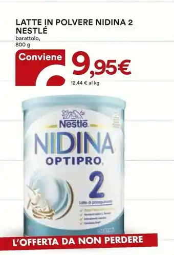Ipercoop Nestlè Latte In Polvere Nidina 2 offerta
