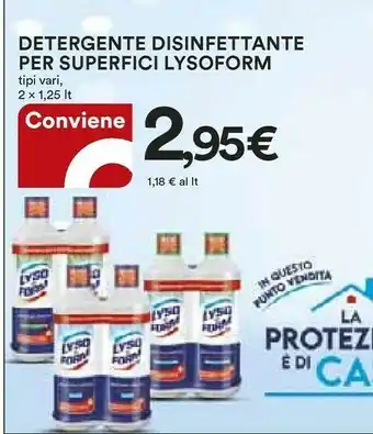 Ipercoop Lysoform Detergente Disinfettante Per Superfici offerta
