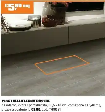 PIASTRELLA LEGNO ROVERE