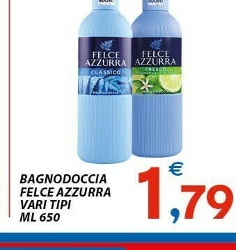 Vivo Supermercati Felce Azzurra Bagnodoccia Classico 650 Ml offerta