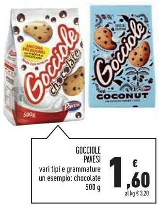 Conad Superstore Pavesi Gocciole Chocolate 500 G(ml) offerta
