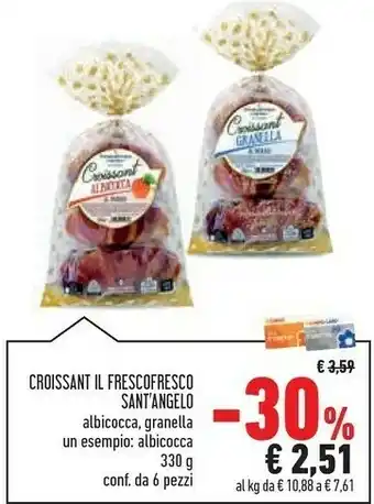 Conad Superstore Il Frescofresco - Croissant Granella 330 G(ml) offerta