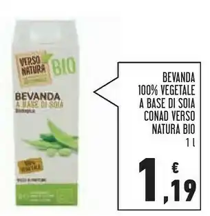 Conad Superstore Conad Bevanda 100% Vegetale A Base Di Soia Verso Natura Bio offerta