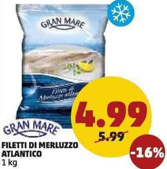 PENNY Filetti di Merluzzo Atlantico 1kg offerta
