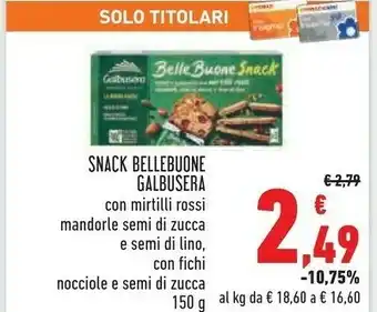 Conad Galbusera Snack Bellebuone offerta