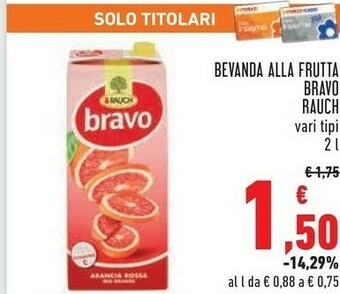Conad Rauch Bevanda Alla Frutta Bravo offerta