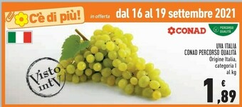 Conad Conad Uva Italia Percorso Qualita offerta