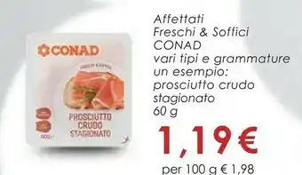 Conad Prosciutto Crudo Stagionato offerta