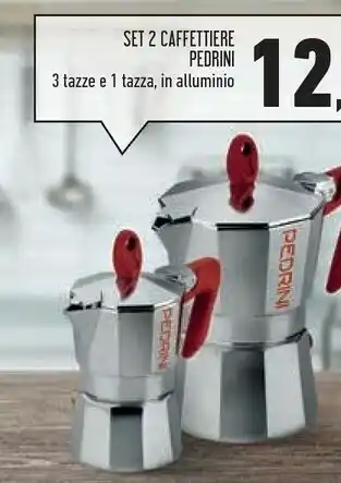 Pedrini Set 2 Caffettiere