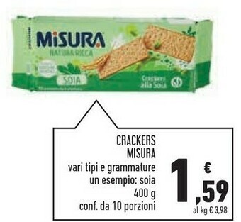 Conad Superstore Misura Crackers Alla Soia 400 G(ml) offerta