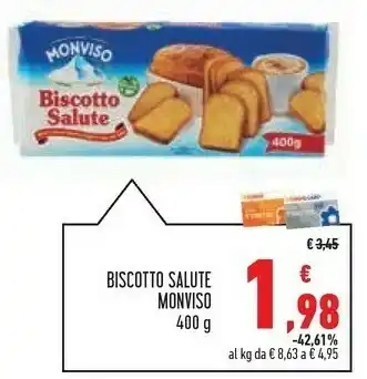 Conad Superstore Monviso Biscotto Salute 400g offerta