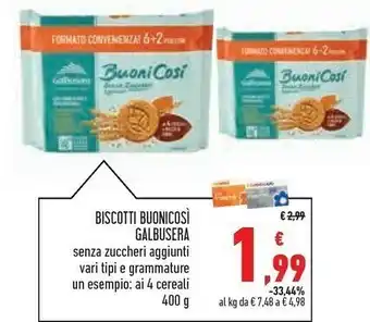 Conad Superstore Galbusera Biscotto Con Latte Intero Senza Zuccheri Aggiunti Buoni Così 400 G(ml) offerta