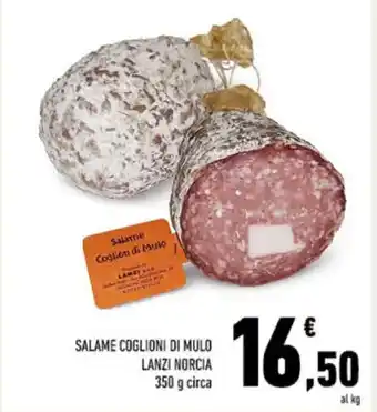 Conad SALAME COGLIONI DI MULO LANZI NORCIA 350 g circa offerta
