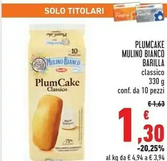 Conad Mulino Bianco PlumCake Classico 330 G(ml) offerta