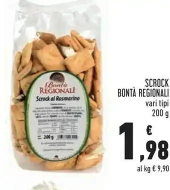 Conad Bontà regionali Scrock Al Rosmarino 200g offerta