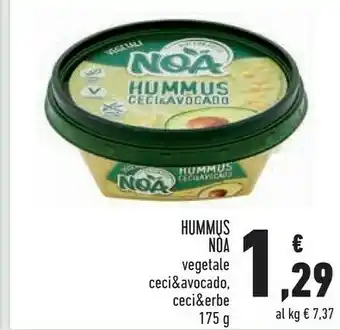Conad Noa Hummus Di Ceci & Erbe 175 G(ml) offerta