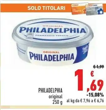 Conad Superstore Mondelez Philadelphia Classico 250 G(ml) offerta