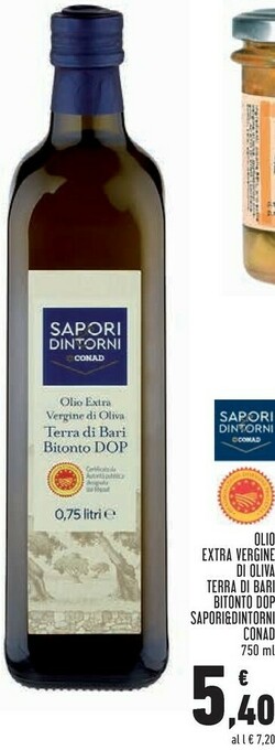 Conad Conad - Olio Extra Vergine Di Oliva Terra Di Bari 750 G(ml) offerta