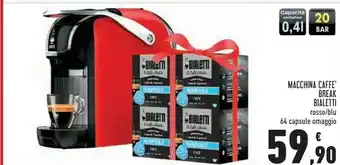 Conad Superstore Bialetti Break Macchina Per Caffè A Capsule Automatica offerta