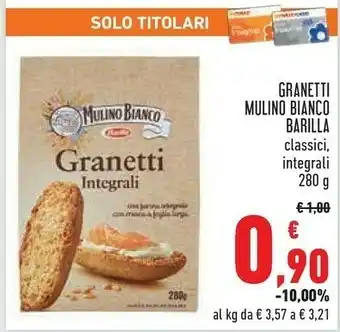 Conad Barilla Mulino Bianco Granetti Classici / Integrali offerta
