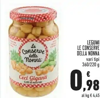 Conad Ceci Le Conserve Della Nonna Legumi offerta