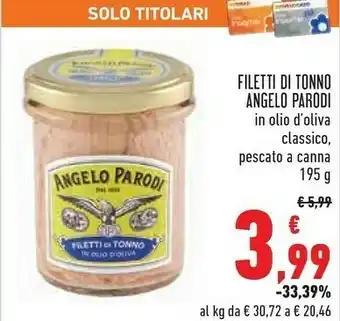 Angelo parodi Filetti Di Tonno In Olio D'oliva Classico