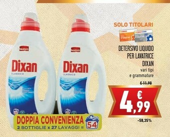 Conad Dixan Detersivo Liquido Per Lavatrice Classico offerta