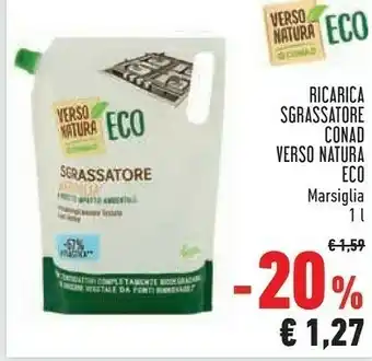 Conad Conad Ricarica Sgrassatore Marsiglia Verso Natura Eco 1 L offerta