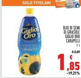Carapelli Carapelli - Olio di Semi di Girasole Giglio Oro 1000 g(ml)