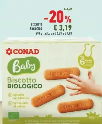 Conad Conad Baby Biscotto Biologico offerta