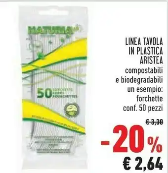 Aristea Linea Tavola Forchette In Plastica Compostabili E Biodegradabili