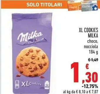 Conad Superstore Milka XL Cookies Choco 184 G(ml) offerta