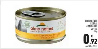 Conad Almo Nature Cibo Per Gatti Natural offerta